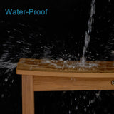 HDPS Waterproof Shower Bench with Adjustable Feet, Non-Slip Poly Lumber Bathroom Seat & Footrest for Shaving Legs, Brown