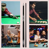 58-Inch Fiberglass and Graphite Composite Billiard Pool Cue Stick, Available in 18oz, 19oz, 20oz or 21oz Weights