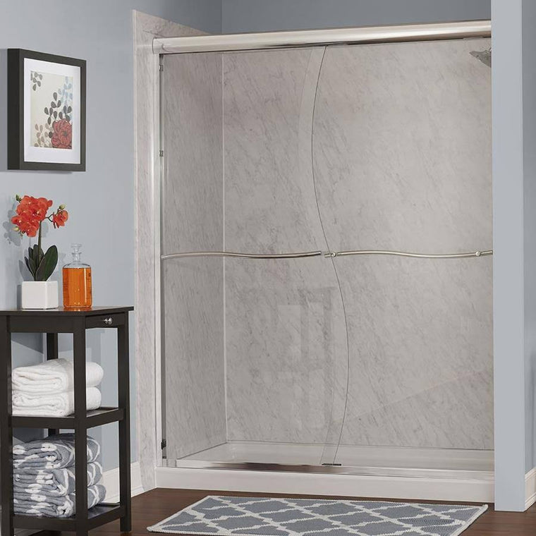 Foremost Cove CVSS4872-CS Sliding Framed Shower Door, 72 in. High x 48 in. Wide with Silver Finish