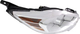 Evan-Fischer Clear-Lens Halogen Headlight Set for 2011-2013 Ford Fiesta, CAPA Driver and Passenger Side Pair with Bulbs