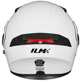 ILM Model 902 Modular Motorcycle Helmet with Flip-Up Full-Face Design, Dual Visors, DOT Certification, and 6 Colors