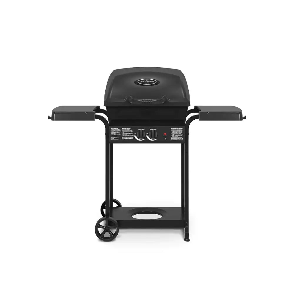 Huntington 2-Burner Propane Gas Grill with Cast Aluminum Construction, Black