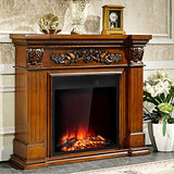 Tangkula 22.5-Inch Electric Fireplace Insert with Remote Control, Freestanding or Recessed Heater, Adjustable Heat, and 7 Log Hearth Flame Settings