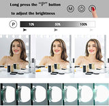 Zdorzi 31.5x 23.6 Wall-Mounted Vanity Makeup Mirror with 18 Dimmable LED Bulbs, 3 Color Modes and Touch Control, Hollywood-Style Dressing Room Mirror, White