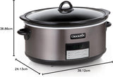 Crock-Pot 8-Quart Programmable Slow Cooker with Auto Warm Setting and Black Stainless Steel Finish