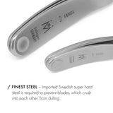 GERMANIKURE Nail Care Set with FINOX Stainless Steel Nail Clipper and Czech-Made Glass Nail File, Presented in a Purple Leather Case, Made in Solingen, Germany