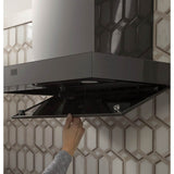 GE 36-Inch Convertible Range Hood in Black Stainless Steel