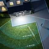2-Pack 75W Outdoor Motion Sensor Flood Lights with Remote Control, 3 Heads, 6500K, 7500LM, IP65 Weather Resistance, Dusk-to-Dawn Lighting for Yard, Garage, Porch, or Wall