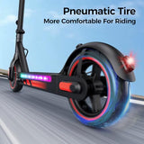 Foldable Adult Electric Scooter with APP Control, 19/25 Mph Max Speed and 21/25/35 Miles Range, 350/500/600W Motor, 8.5/10 Inflatable Tires, UL 2272 Certified