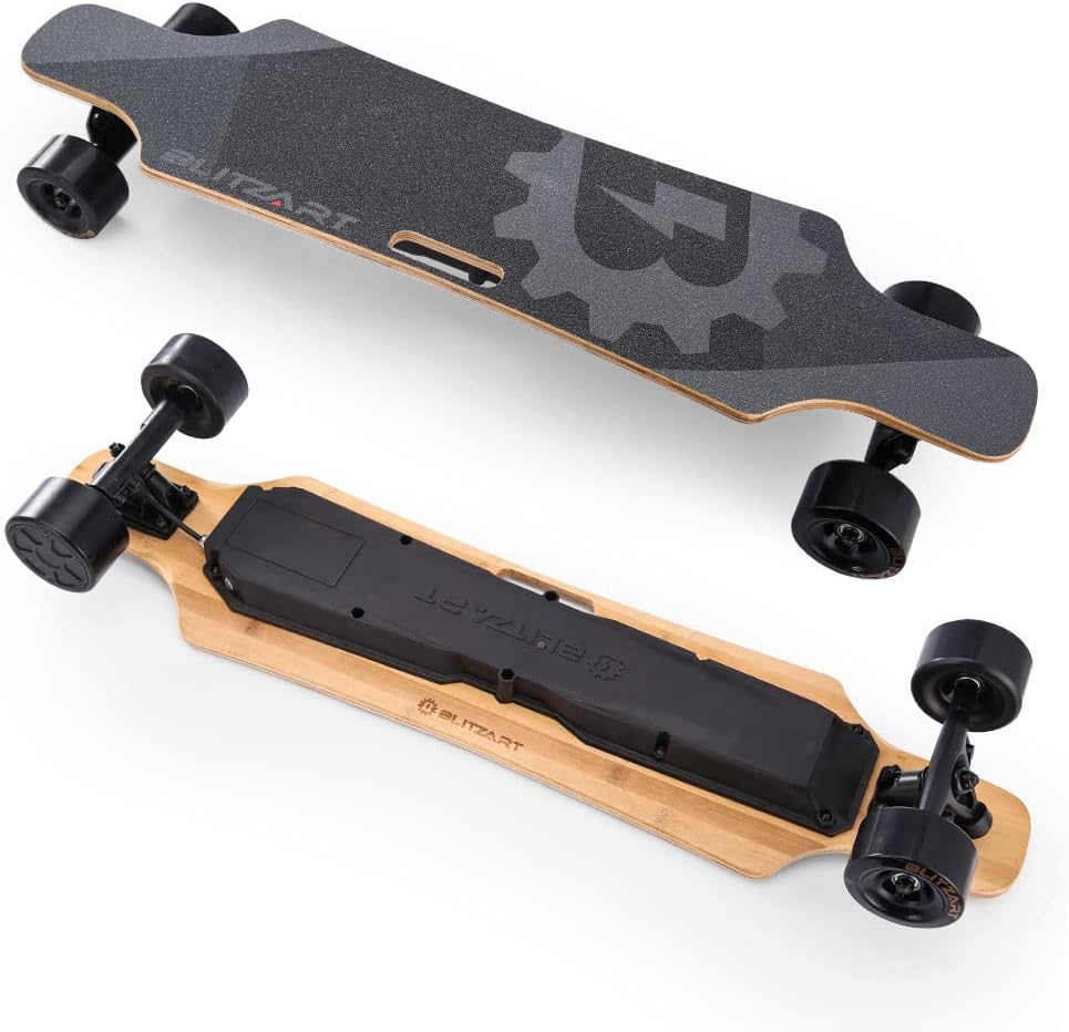 Blitzart 38 Hurricane Electric Longboard with 18mph Speed and 350W Brushless Motor