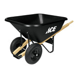 Ace Poly 8 Cu. Ft. Dual-Wheel Wheelbarrow