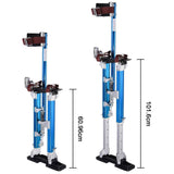 Adjustable Aluminum Drywall Stilts for Painting and Taping, 24×22-40×22, Blue