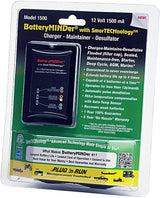 BatteryMINDer 1510 Battery Charger, Maintainer and Desulfator, 12 Volt 1.5 Amp, Designed for Cars, Trucks, Motorcycles, ATVs, Boats and RVs