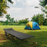 Deluxe Folding Camping Cot with Pillow, Collapsible Single-Person Bed in a Bag for Indoor or Outdoor Use, Ultra-Lightweight Heavy-Duty Design for Adults and Kids