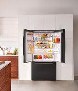 Bosch 800 Series Smart French Door Refrigerator, 21 Cu. Ft. Counter-Depth Design in Black Stainless Steel