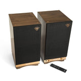 Klipsch The Sixes Heritage Wireless Speakers, Walnut 2-Way Tabletop Pair with 200W RMS Audio and Wireless Connectivity