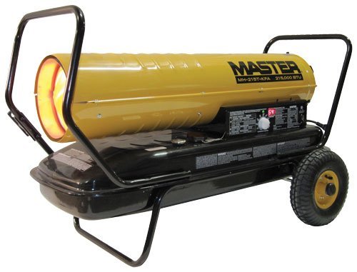 Master MH-215T-KFA Kerosene Forced-Air Heater with Thermostat and 215,000 BTU Output