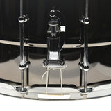 Ludwig Black Magic Brass Snare Drum, 8x14x22, with Chrome Hardware