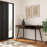 Bush Furniture Nora 54W Writing Desk, Dark Walnut Computer Table for Home Office, Workspace or Entryway