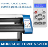 VEVOR 53 Inch Vinyl Cutter Plotter with Automatic Paper Feed, Adjustable Speed, Floor Stand, and Signmaster Software
