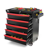Rolling Metal Tool Chest with 5 Lockable Drawers, Mobile Garage Storage Cabinet on Wheels for Workshop, Warehouse or Repair Shop