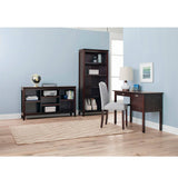 Threshold Carson Horizontal Bookcase, 32 × 22 Inches, with Adjustable Shelves, Espresso