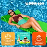 TRC Recreation Foam Pool Float, 1.25-Inch Floating Water Lounger for Swimming and Splashing
