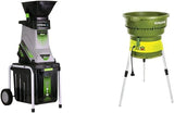 Earthwise GS70015 15-Amp Corded Electric Garden Chipper with Collection Bin