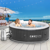COSYSPA Inflatable Outdoor Bubble Hot Tub for 2-6 People, Quick Heating Spa with 2022 Model Design, 6-Person Hot Tub Only