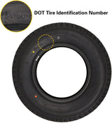 WEIZE 2-Pack ST205/75R15 Radial Trailer Tires, 8-Ply Load Range D