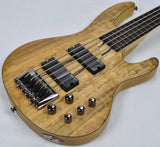 ESP LTD B-205 Five-String Fretless Bass with Spalted Maple, Natural Satin Finish