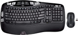 Logitech MK550 Wireless Keyboard and Mouse Combo with K350 Wave Keyboard, Ergonomic Design and Long Battery Life