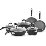 Bialetti Impact 10-Piece Cookware Set with Black Nonstick Finish