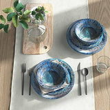 Certified International Radiance Dinnerware Set, 12-Piece Teal Melamine Collection