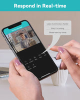 WUUK 2K Wireless Video Doorbell Camera with Battery Power, Free 32GB Local Storage Base Station, Triple Motion Detection and Alexa & Google Compatibility
