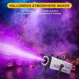 1500W Outdoor Fog Machine with 20000CFM Output, 2L Tank, LED Lighting, 13 Colors, 4 Light Modes and Dual Wireless Remotes