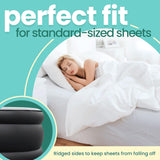 EZ Inflate Twin Air Mattress with Built-In Pump, Double-High Waterproof Design and Flocked Top for Camping or Travel
