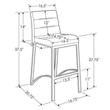 Contemporary Lynx Bar Stool by Zuri Furniture, Counter Height Design with Metal Base, Black