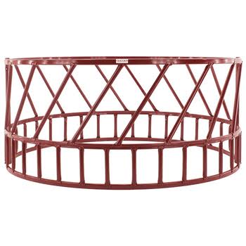 Tarter 2-Piece Red Cattle Hay Feeder, Heavy-Duty 14g2o Slant Bar Design