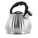 Mr. Coffee Donato 2.5 Quart Stainless Steel Whistling Tea Kettle with Brushed Chrome Finish