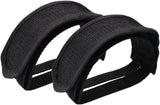Black Bike Pedal Straps with Toe Clips, 2Pcs Cycling Foot Straps for Kids and Fixed-Gear Bikes