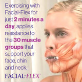 Facial Flex Exercise and Neck-Toning Kit with 8 oz and 6 oz Bands plus Case