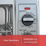 BLACK+DECKER 4-Slice Stainless Steel Toaster Oven, Silver