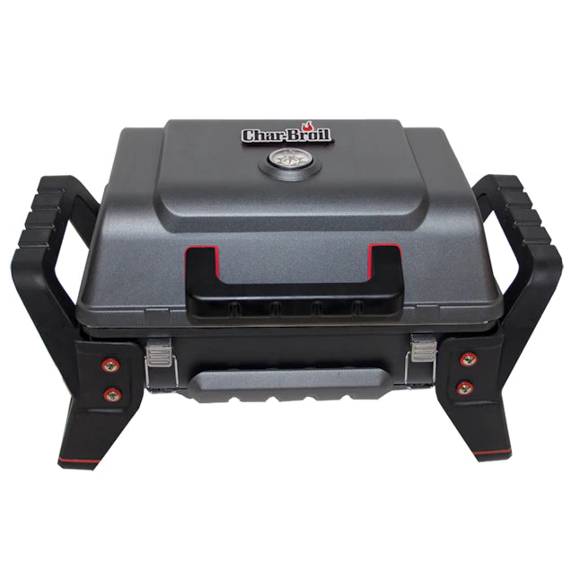 Char-Broil Grill2Go Portable Gas Grill, 200-Sq. Inch Cooking Surface in Grey and Black