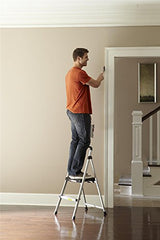 COSCO 2-Step Folding Step Stool in Aluminum and Black, Lite Solutions Portable Design