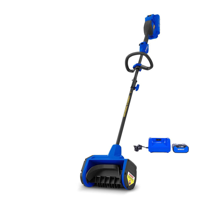 Kobalt KMSS 1040A-03 40-Volt Cordless Snow Blower, 12-in. Single-Stage Push Design with 4 Ah Battery
