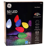 GE Color Effects 50-Count 32.67-ft C9 LED Christmas String Lights with Multi-Function Color Changing, Indoor/Outdoor Plug-In Design and Energy St