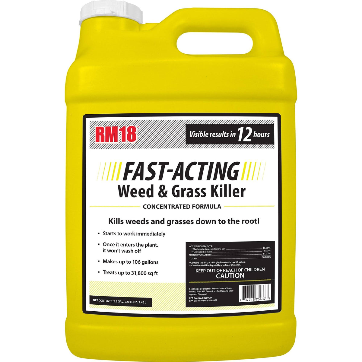 RM18 Fast-Acting Herbicide for Weed & Grass Control, 2.5-Gallon