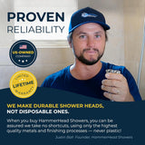 HammerHead Showers Oil Rubbed Bronze Handheld Shower Head with 6ft Hose, Brass Holder, Adjustable Bracket, Detachable Wand, and 1.75 GPM Low-Flow Water Saving Design