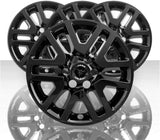 Set of 4 Upgrade Your Auto 16-Inch Gloss Black Wheel Skins for Nissan Frontier 2014-2020